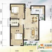 锦湖金利花园2室2厅1卫91.7㎡户型图