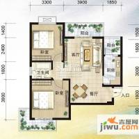 锦湖金利花园2室2厅1卫91.9㎡户型图