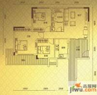 新长江香榭琴台3室1厅1卫103.9㎡户型图