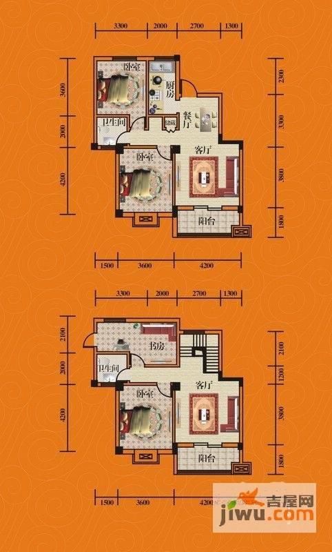 城市之光4室2厅2卫171㎡户型图