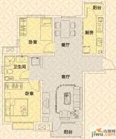 京港国际城2室2厅1卫101.8㎡户型图
