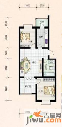 瑜芳园2室1厅1卫户型图