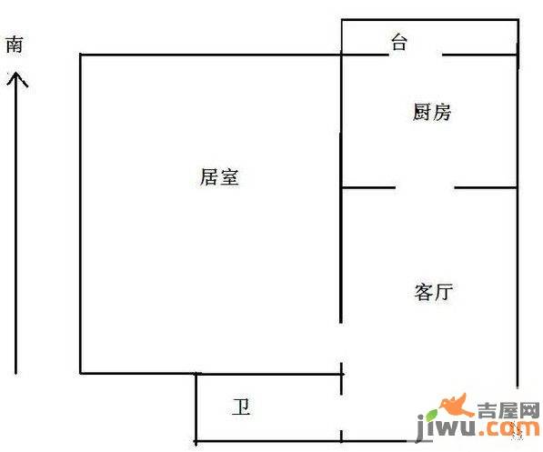 新世纪花园1室0厅0卫户型图