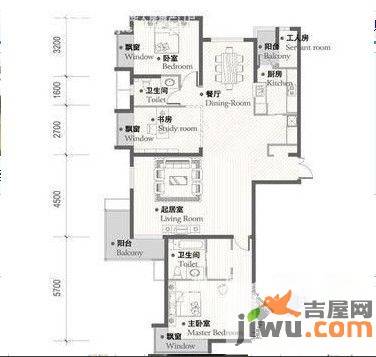 万科新里程3室0厅0卫户型图