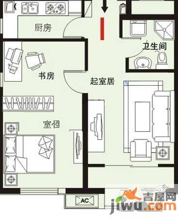 宝利新都汇1室1厅1卫户型图