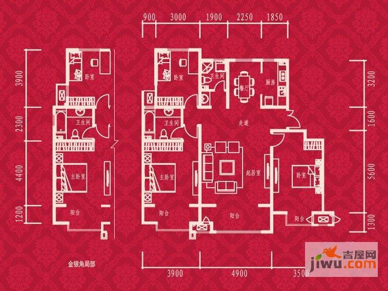 首创福缇山宗匠洋房3室2厅2卫145㎡户型图