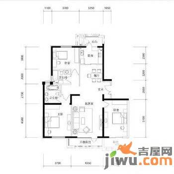 万通新城国际3室2厅2卫155㎡户型图