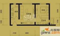 万通新城国际1室2厅1卫户型图