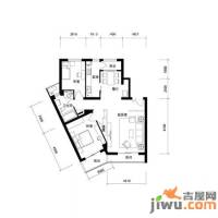 万通新城国际2室2厅1卫130㎡户型图