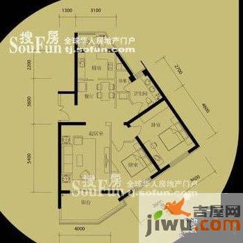 万通新城国际2室2厅1卫135㎡户型图