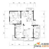 万通新城国际3室2厅2卫162.1㎡户型图