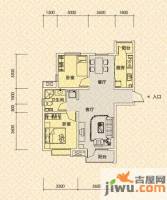 京港国际城2室2厅1卫98㎡户型图