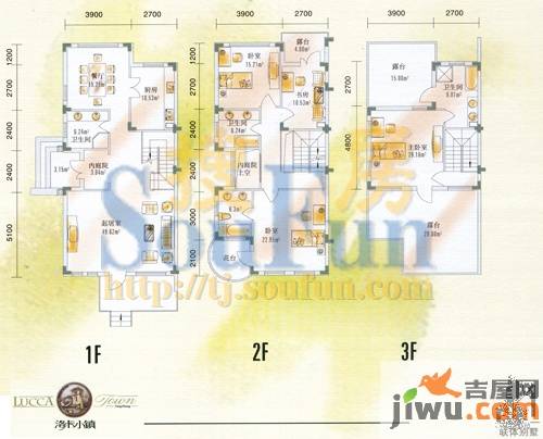 洛卡小镇4室2厅4卫150㎡户型图