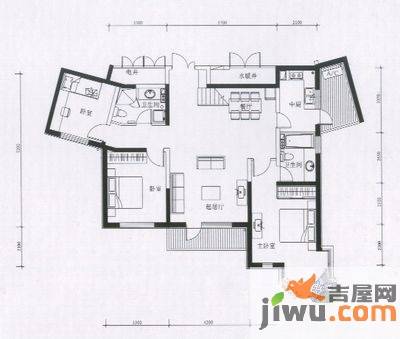 海逸长洲5室2厅3卫186㎡户型图