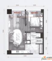 融创奥城领峰2室1厅1卫56.5㎡户型图