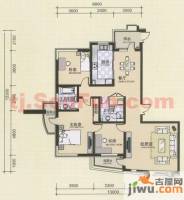 融创奥城领峰3室2厅2卫户型图