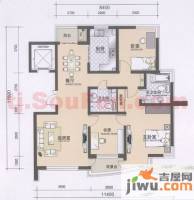 融创奥城领峰3室2厅2卫142.8㎡户型图