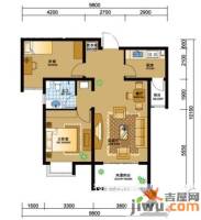 融创奥城领峰2室2厅1卫90.8㎡户型图