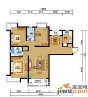 融创奥城领峰3室2厅2卫142.2㎡户型图