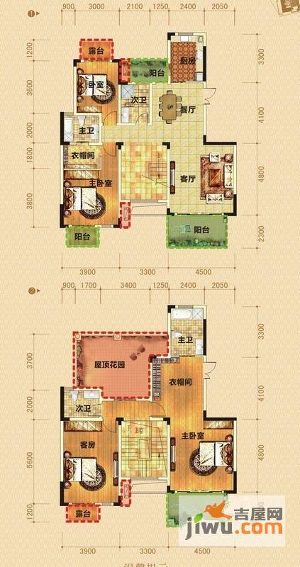 香博城5室2厅4卫241.3㎡户型图