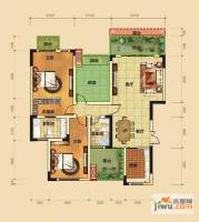 香博城3室2厅2卫134.6㎡户型图