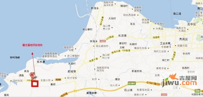 海南藏龙福地位置交通图