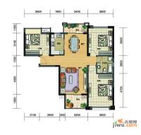 金地俊园3室2厅1卫124.4㎡户型图