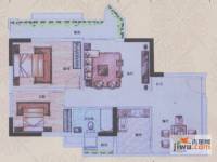 珠江怡景湾2室2厅1卫85.6㎡户型图