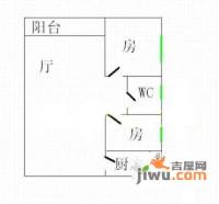 力迅T2室1厅1卫户型图