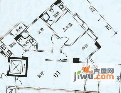 荔景华庭3室2厅2卫123.3㎡户型图