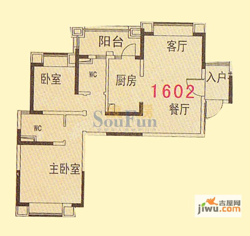 顺德碧桂园2室2厅1卫70㎡户型图