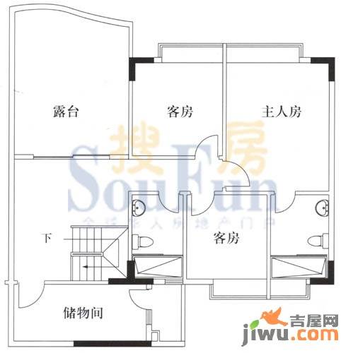 华南御景园普通住宅194.6㎡户型图