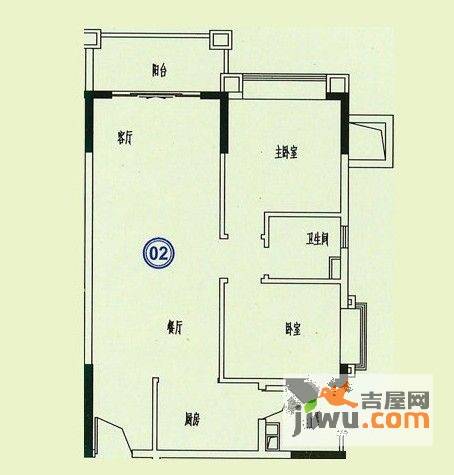 锦绣新天地2室2厅1卫户型图