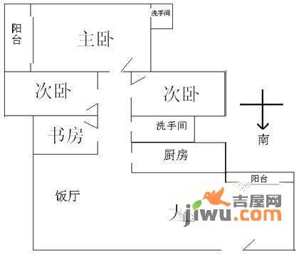 江南美景花园二期4室2厅2卫户型图