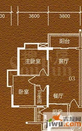 贵贤上品2室2厅1卫88.9㎡户型图