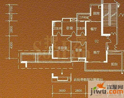 贵贤上品3室2厅2卫115.1㎡户型图