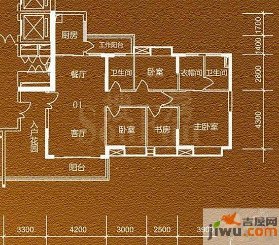 贵贤上品4室2厅2卫146㎡户型图