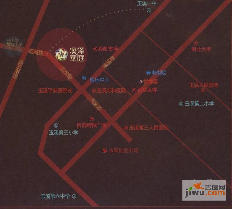 溪泽华庭位置交通图