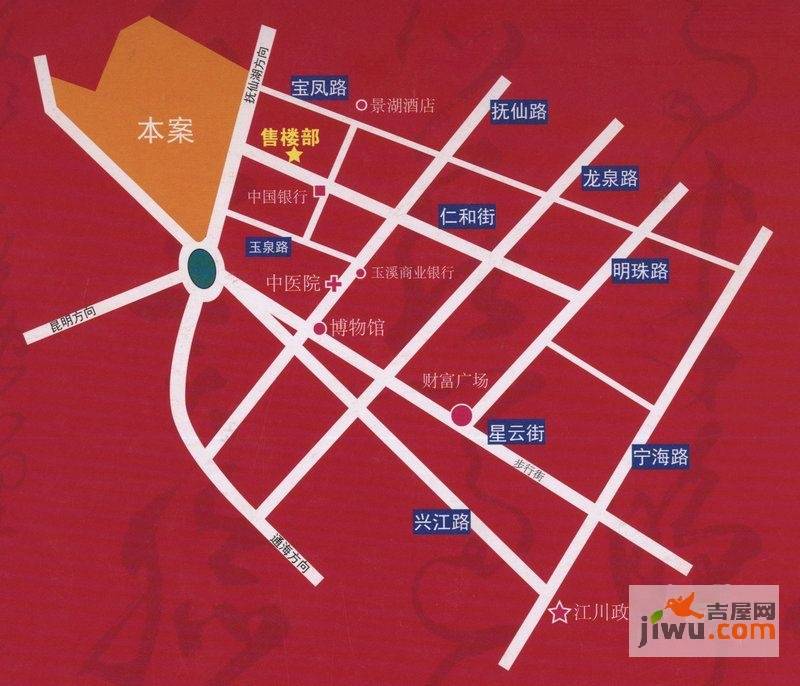 古滇国城位置交通图图片