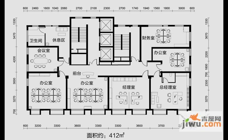 崇山银座7室0厅1卫412㎡户型图