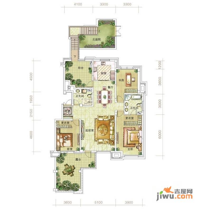 华润·橡树湾3室2厅2卫160㎡户型图