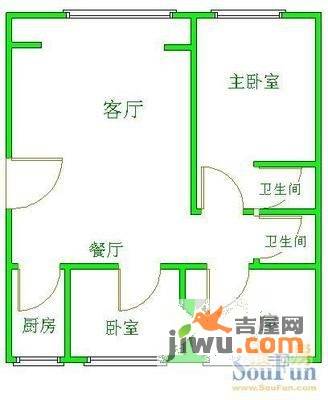 米拉晶典3室1厅2卫户型图