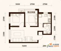 万城2室2厅1卫59.1㎡户型图