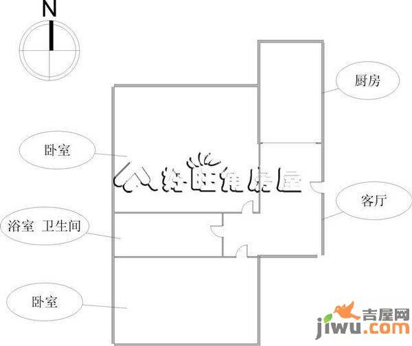 塞纳家园2室2厅1卫77㎡户型图