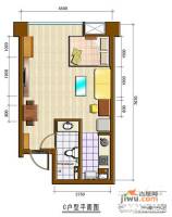 锦联经典名座1室1厅1卫43.1㎡户型图
