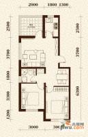 万城2室2厅1卫66.4㎡户型图