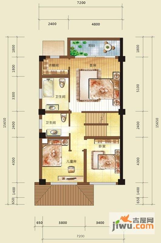 嘉仁七里香溪6室3厅6卫338㎡户型图