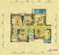 蓝光锦绣香江国际社区3室2厅2卫108㎡户型图
