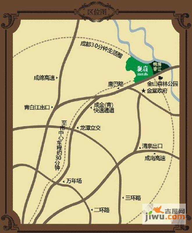 蓝光锦绣香江国际社区位置交通图