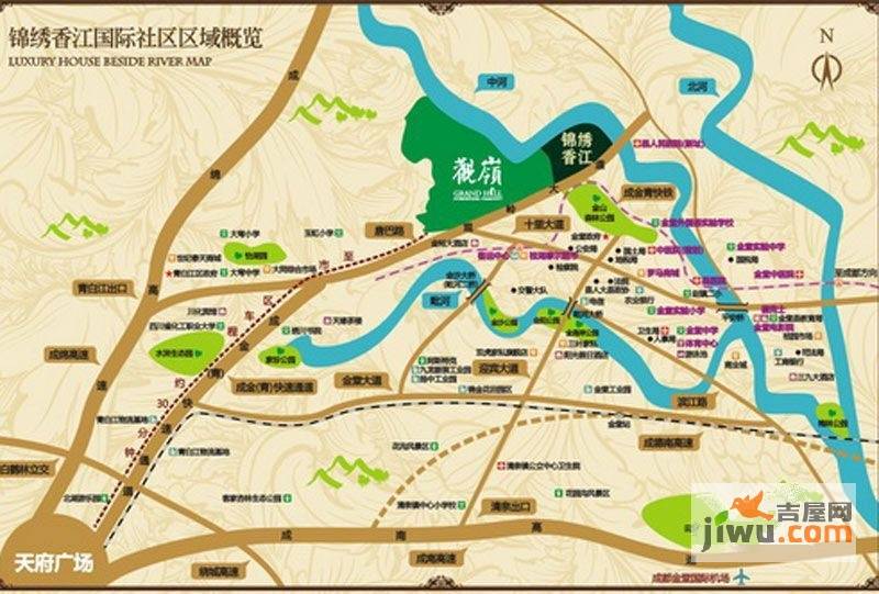 蓝光锦绣香江国际社区位置交通图图片